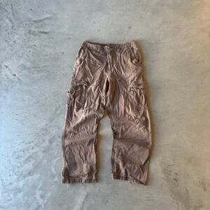 Vintage Brown Earthtone Distressed Utility Cargo Pants